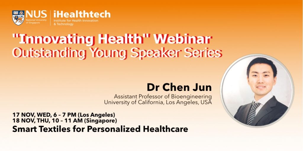 "Innovating Health" Outstanding Young Speaker Webinar - Dr Chen Jun ...